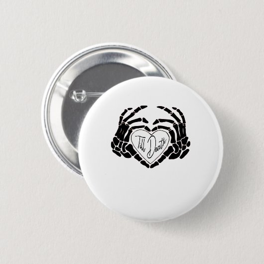 Bis zum Tod tun wir lustiges Design - Gastfreundli Button (Vorne & Hinten)