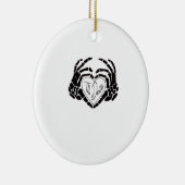 Bis zum Tod tun wir lustiges Design - Gastfreundli Keramik Ornament (Rechts)