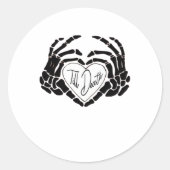 Bis zum Tod tun wir lustiges Design - Gastfreundli Runder Aufkleber (Vorderseite)