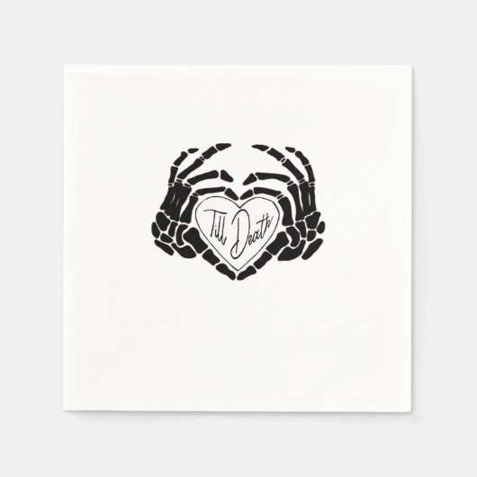 Bis zum Tod tun wir lustiges Design - Gastfreundli Serviette (Vorderseite)