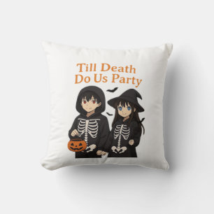 Bis zum Tod tun wir Party - Anime Halloween Couple Kissen