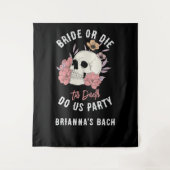 Bis zum Tod tun wir Party Junggeselinnen-Abschied Wandteppich (Vorderseite)