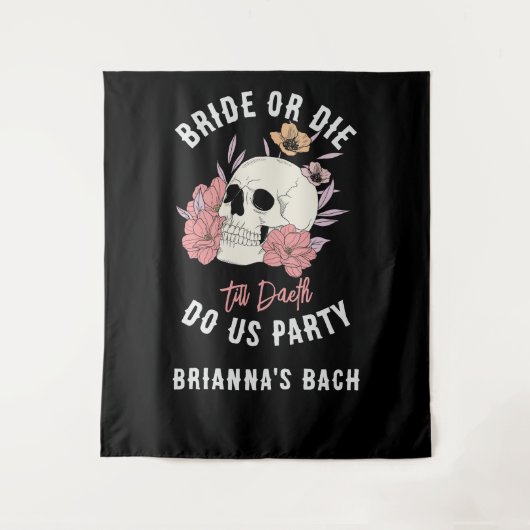 Bis zum Tod tun wir Party Junggeselinnen-Abschied  Wandteppich (Vorderseite)