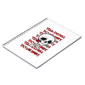 Bis zum Tod tun wir Teil Classic - Basic Halloween Notizblock (Linke Seite)