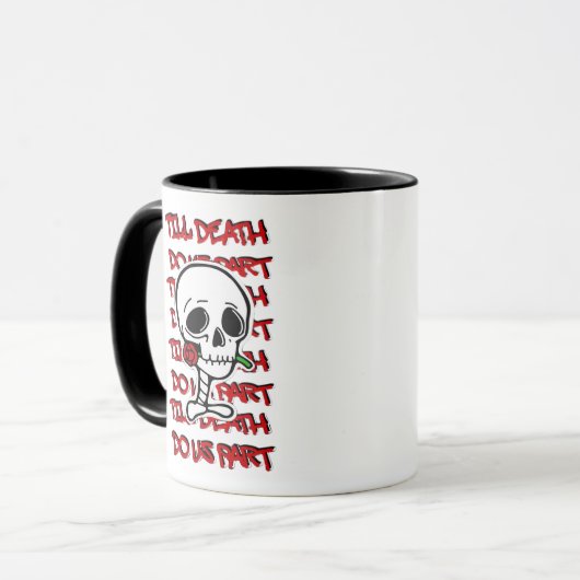 Bis zum Tod tun wir Teil Classic - Basic Halloween Tasse (Vorderseite Links)