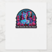 Bis zum Tod tun wir Teil Classic - Faultier & Seel Weinetikett (Einzelnes Label)