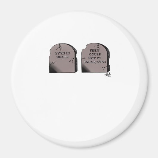 Bis zum Tod tun wir Teil Classic - Funny Skelett C Magnet (Vorne)