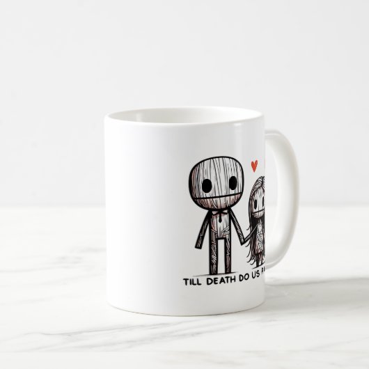 Bis zum Tod tun wir Teil Classic - Funny Wedding Q Kaffeetasse (VorderseiteRechts)