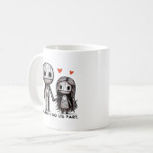 Bis zum Tod tun wir Teil Classic - Funny Wedding Q Kaffeetasse (Vorderseite Links)