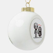 Bis zum Tod tun wir Teil Classic - Funny Wedding Q Keramik Kugel-Ornament (Links)