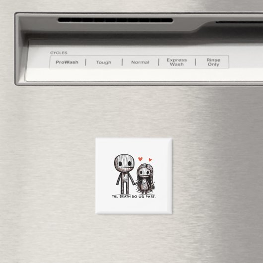 Bis zum Tod tun wir Teil Classic - Funny Wedding Q Magnet (In Situ (Geschirrspüler))