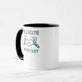 Bis zum Tod tun wir Teil Classic - Funny Wedding Q Tasse (Vorderseite Links)