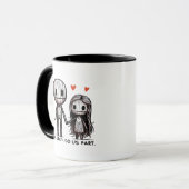 Bis zum Tod tun wir Teil Classic - Funny Wedding Q Tasse (Vorderseite Links)