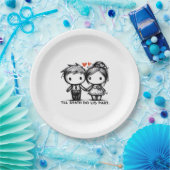 Bis zum Tod tun wir Teil Classic - gotische Romanc Pappteller (Party)