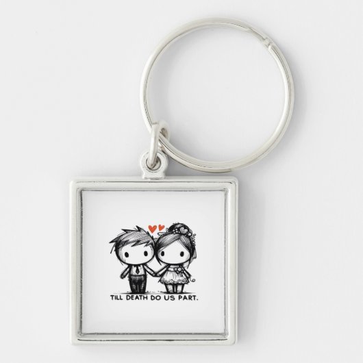 Bis zum Tod tun wir Teil Classic - gotische Romanc Schlüsselanhänger (Vorne)