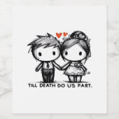 Bis zum Tod tun wir Teil Classic - gotische Romanc Weinetikett (Einzelnes Label)