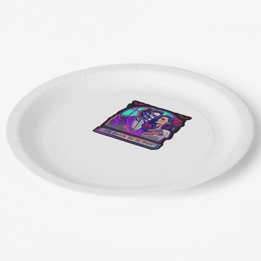 Bis zum Tod tun wir Teil Classic - Grundästhetik Pappteller (Schrägansicht)