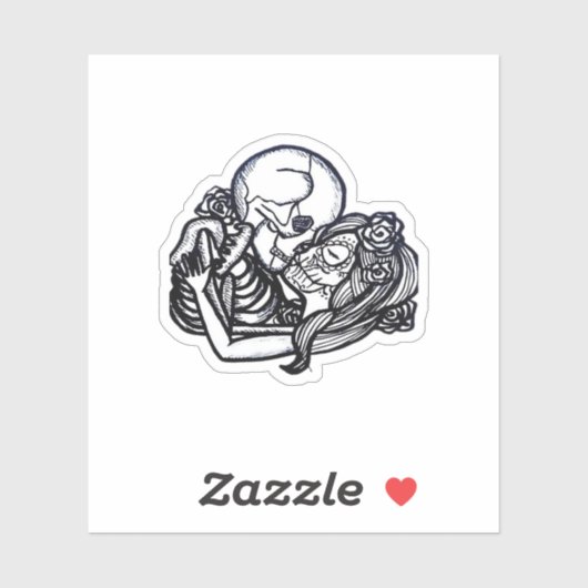 Bis zum Tod tun wir Teil Classic - Spooky Skeleton Aufkleber (Blatt)