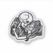 Bis zum Tod tun wir Teil Classic - Spooky Skeleton Aufkleber (Vorderseite)