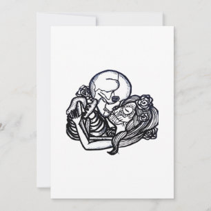 Bis zum Tod tun wir Teil Classic - Spooky Skeleton Feiertagskarte