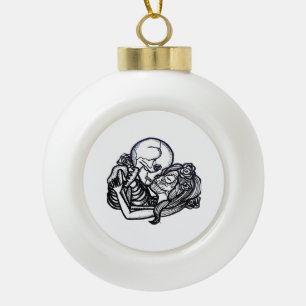 Bis zum Tod tun wir Teil Classic - Spooky Skeleton Keramik Kugel-Ornament