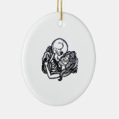 Bis zum Tod tun wir Teil Classic - Spooky Skeleton Keramik Ornament (Rechts)