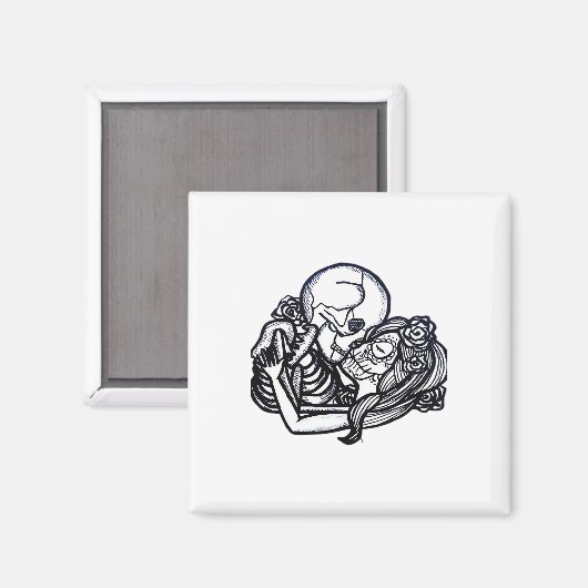 Bis zum Tod tun wir Teil Classic - Spooky Skeleton Magnet (Vorderseite/Rückseite)