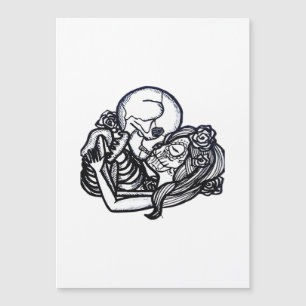 Bis zum Tod tun wir Teil Classic - Spooky Skeleton Magnetkarte