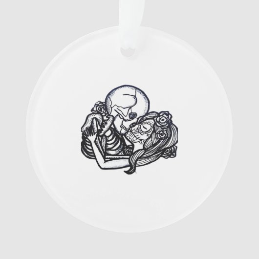 Bis zum Tod tun wir Teil Classic - Spooky Skeleton Ornament (Vorderseite)