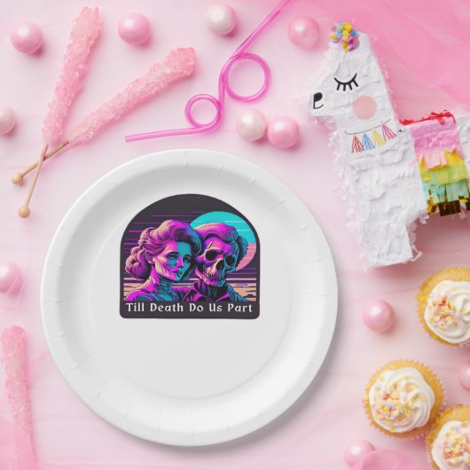 Bis zum Tod tun wir Teil - Faulheit und Seelenverw Pappteller (Party)