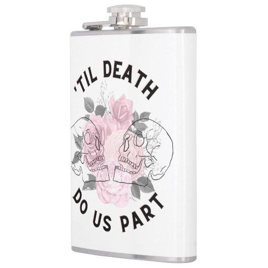 "Bis zum Tod tun wir Teil Flask Flachmann (Links)