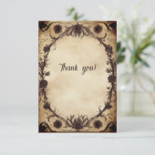 Bis zum Tod tun wir Teil gothischen Stil Vielen Da RSVP Karte (Stehend Vorderseite)