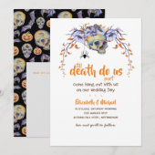 Bis zum Tod tun wir Teil Hochzeit Einladungen Fähi (Vorne/Hinten)