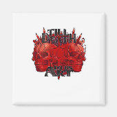 Bis zum Tod tun wir Teil klassisch - Skelettmotto Magnet (Vorne)