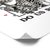 Bis zum Tod tun wir Teil klassisch - Skelettmotto Poster (Ecke)