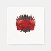 Bis zum Tod tun wir Teil klassisch - Skelettmotto Serviette (Vorderseite)