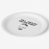 Bis zum Tod tun wir Teil klassischen Faultier Pappteller (Schrägansicht)