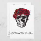 Bis zum Tod tun wir Teil-Rote Rose Einladung (Vorne/Hinten)