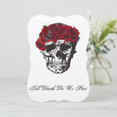 Bis zum Tod tun wir Teil-Rote Rose Einladung (Stehend Vorderseite)