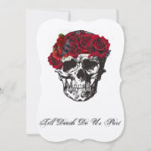 Bis zum Tod tun wir Teil-Rote Rose Einladung (Vorderseite)