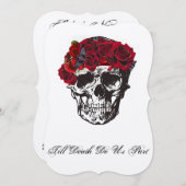 Bis zum Tod tun wir Teil-Rote Rose Einladung (Vorne/Hinten)