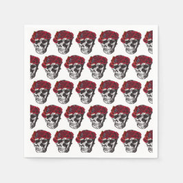 Bis zum Tod tun wir Teil Rote Rose Hochzeit Kuchen Serviette