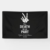 Bis zum Tod tun wir Teil Skelett-Brautparty Banner (Horizontal)