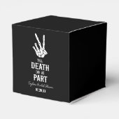 Bis zum Tod tun wir Teil Skelett-Brautparty Geschenkschachtel (Rückseite)