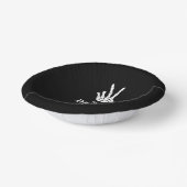 Bis zum Tod tun wir Teil Skelett-Brautparty Pappteller (Gewinkelt)