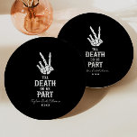 Bis zum Tod tun wir Teil Skelett-Brautparty Pappteller<br><div class="desc">Das sind schwarze Till Death Do us Part Gothic Spooky Skeleton Brautparty Paper Teller!</div>