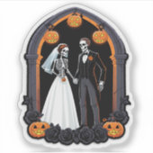 Bis zum Tod tun wir Teil - Skelettbräune und -bräu Aufkleber (Vorderseite)