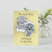 Bis zum Tod tun wir Teil Zucker schäkeln Tattoo De Einladung (Stehend Vorderseite)