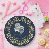 Bis zum Tod tun wir Teil Zuckerkullen Hochzeit Pappteller (Party)