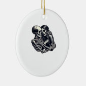 Bis zum Tod tun wir's - Gothic Skeleton Art Clas Keramik Ornament (Rechts)